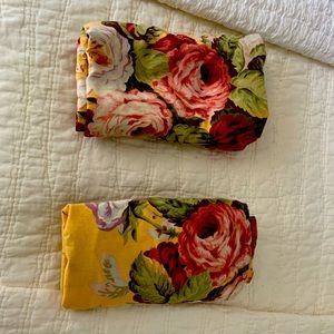 Set of Ralph Lauren vintage pillowcases Yellow floral.  Two pilliwcases STANDARD